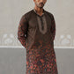 Olive Floral Printed Kurta for Men ( KO 5303 Olive ) [FF] [J-2]