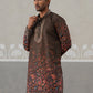 Olive Floral Printed Kurta for Men ( KO 5303 Olive ) [FF] [J-2]