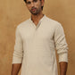 Men Embroidered Viscose Rayon Kurta ( KO 5305Beige )