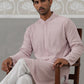 Men Embroidered Viscose Rayon Kurta ( KO 5305 Peach ) [FF] [E-7-8]