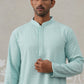 Men Embroidered Viscose Rayon Kurta ( KO 5305 Sky ) [FF] [E-7-8]