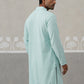 Men Embroidered Viscose Rayon Kurta ( KO 5305 Sky ) [FF] [E-7-8]
