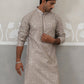 Silk Blend Designer Embroidered Kurta (KO 5306 Grey ) [FF] [P-17]