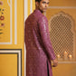 Silk Blend Designer Embroidered Kurta ( KO 5306Purple S ) [FF] [P-17]