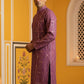 Silk Blend Designer Embroidered Kurta ( KO 5306Purple S ) [FF] [P-17]