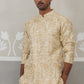 Designer Silk Blend Kurta for Men ( KO 5309 Golden ) [FF] [A-1-4]