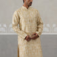 Designer Silk Blend Kurta for Men ( KO 5309 Golden ) [FF] [A-1-4]