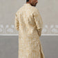 Designer Silk Blend Kurta for Men ( KO 5309 Golden ) [FF] [A-1-4]