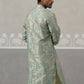 Designer Silk Blend Kurta for Men ( KO 5309 Sea-Green ) [FF] [A-1-4]