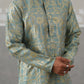 Designer Silk Blend Kurta for Men ( KO 5309 Sea-Green ) [FF] [A-1-4]