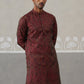 Silk Blend Designer Kurta for Men ( KO 5311 Maroon ) [FF] [A-1-4]