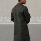 Silk Blend Designer Kurta for Men ( KO 5311 Olive ) [FF] [A-1-4]