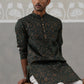 Silk Blend Designer Kurta for Men ( KO 5311 Olive ) [FF] [A-1-4]