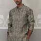 Silk Blend Designer Kurta for Men ( KO 5311 Sea-Green ) [FF] [A-1-4]