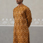 Silk Blend Woven Design Kurta ( KO 5312 Mustard ) [FF] [A-1-4]