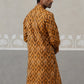Silk Blend Woven Design Kurta ( KO 5312 Mustard ) [FF] [A-1-4]