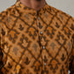 Silk Blend Woven Design Kurta ( KO 5312 Mustard ) [FF] [A-1-4]