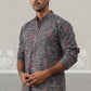 Printed and Emrbroidered Kurta ( KO 5314Grey ) [FF] [C-10]