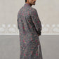 Printed and Emrbroidered Kurta ( KO 5314Grey ) [FF] [C-10]
