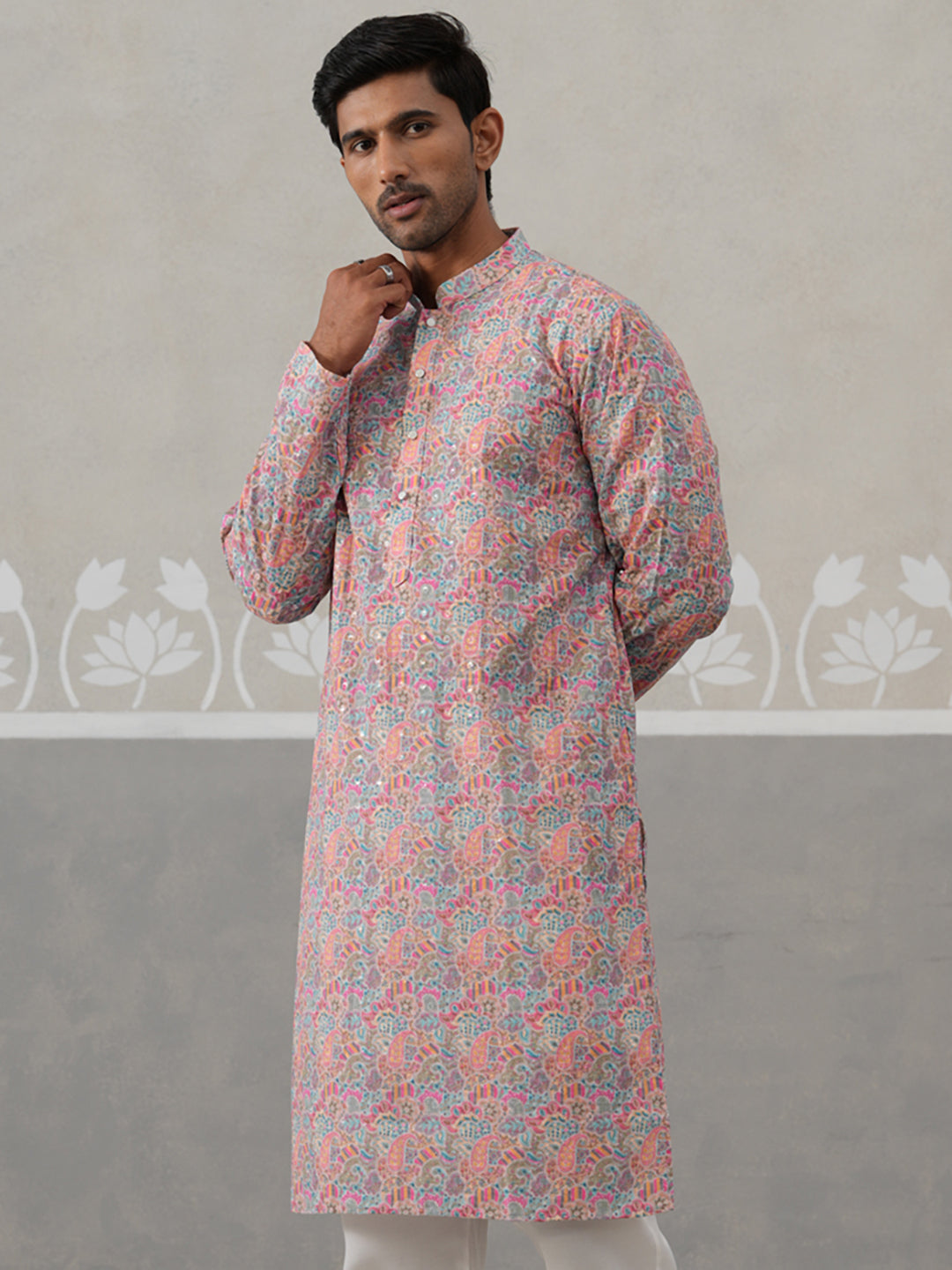 Printed and Emrbroidered Kurta ( KO 5314Multi ) [FF] [C-10]