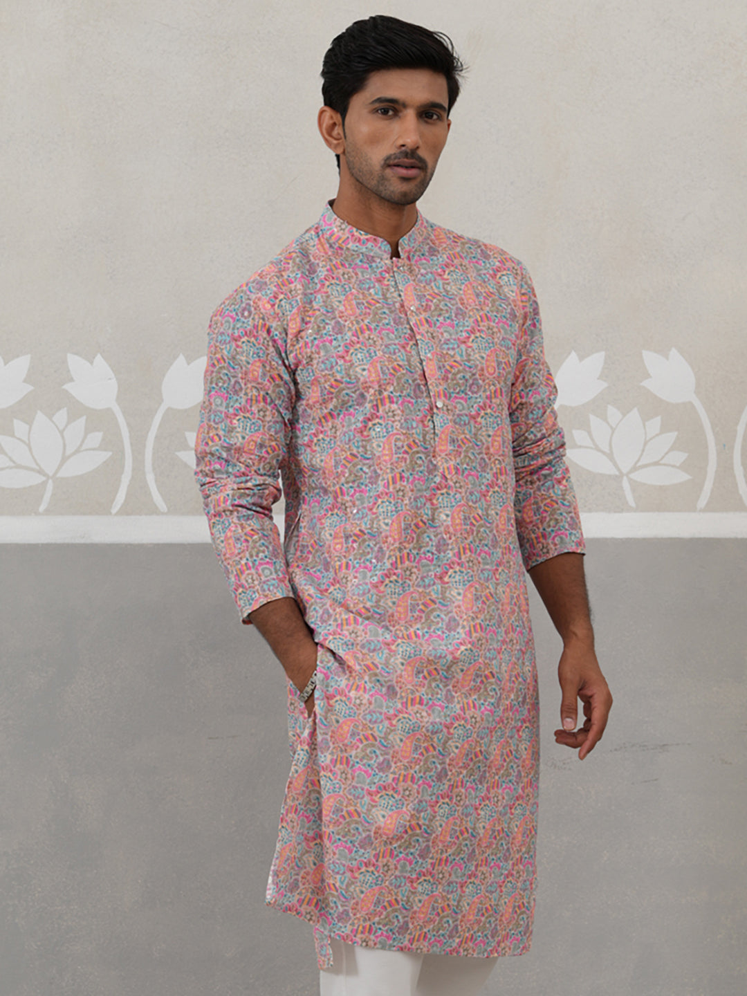 Printed and Emrbroidered Kurta ( KO 5314Multi ) [FF] [C-10]