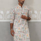 Printed and Emrbroidered Kurta ( KO 5314 Off-White ) [FF] [C-10]