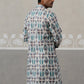 Silk Blend Woven Design Kurta (KO 5315 Blue ) [FF] [A-1-4]