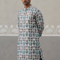 Silk Blend Woven Design Kurta (KO 5315 Blue ) [FF] [A-1-4]