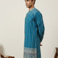 Designer Embroidery Silk Blend Kurta for Men ( KO 5317Peacock S ) [FF] [B-1-2]