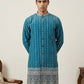 Designer Embroidery Silk Blend Kurta for Men ( KO 5317Peacock S ) [FF] [B-1-2]