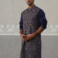 Traditional Embroidered Kurta for Men ( KO 5318 Navy ) [FF] [A-6-7]