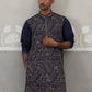 Traditional Embroidered Kurta for Men ( KO 5318 Navy ) [FF] [A-6-7]