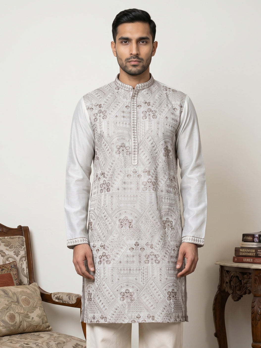 Traditional Embroidered Kurta for Men
