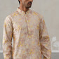 Floral Embroidered and Sequins Kurta ( KO 5323 Cream ) [FF] [B-1-2]