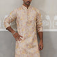 Floral Embroidered and Sequins Kurta ( KO 5323 Cream ) [FF] [B-1-2]