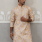 Floral Embroidered and Sequins Kurta ( KO 5323 Cream ) [FF] [B-1-2]
