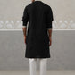 Silk Blend Embroidered Kurtas (KO 5325 Black ) [FF] [B-10]