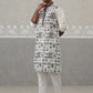 Silk Blend Embroidered Kurtas (KO 5325 White ) [FF] [B-10]