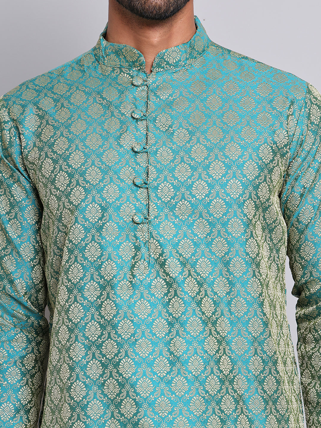 Jacquard Kurtas For Men ( INKO 568Green )