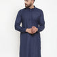 Jompers Men's Solid Cotton Kurtas (KO 592 Navy )