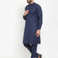 Jompers Men's Solid Cotton Kurtas (KO 592 Navy )