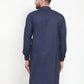 Jompers Men's Solid Cotton Kurtas (KO 592 Navy )