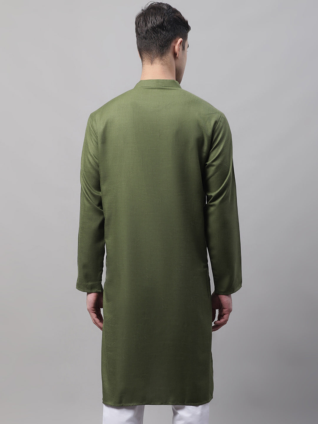 Jompers Men's Cotton Solid Kurtas