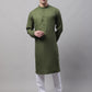 Jompers Men's Cotton Solid Kurtas