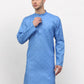 Jompers Men's Sky Printed Cotton Kurta Only ( KO 614Sky )