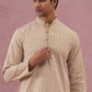 Floral Embroidered Kurta (KO 626 Beige ) [FF] [G-1-5]