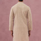 Floral Embroidered Kurta (KO 626 Beige ) [FF] [G-1-5]