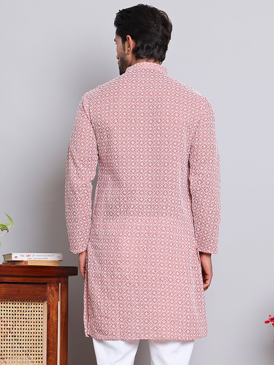 Floral Embroidered Kurtas ( INKOO 626Coral )