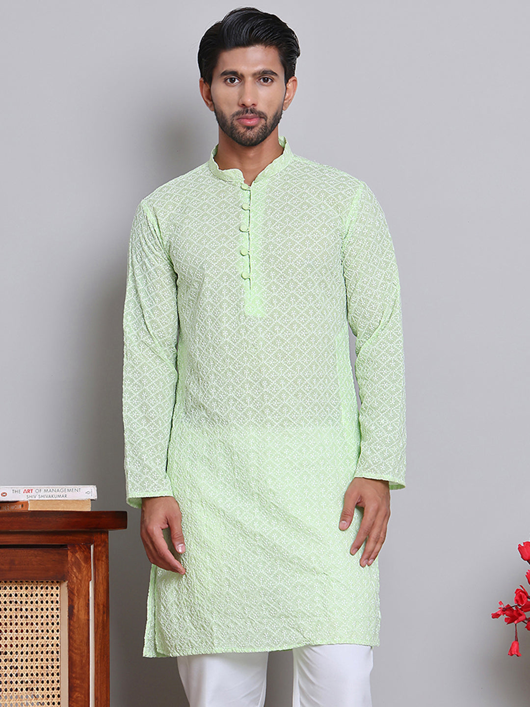 Floral Embroidered Kurtas ( INKOO 626Green )