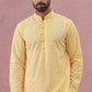 Floral Embroidered Kurta ( KO 626 Lemon ) [FF] [G-1-5]